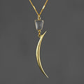 Crystal Moon Sliver Necklace