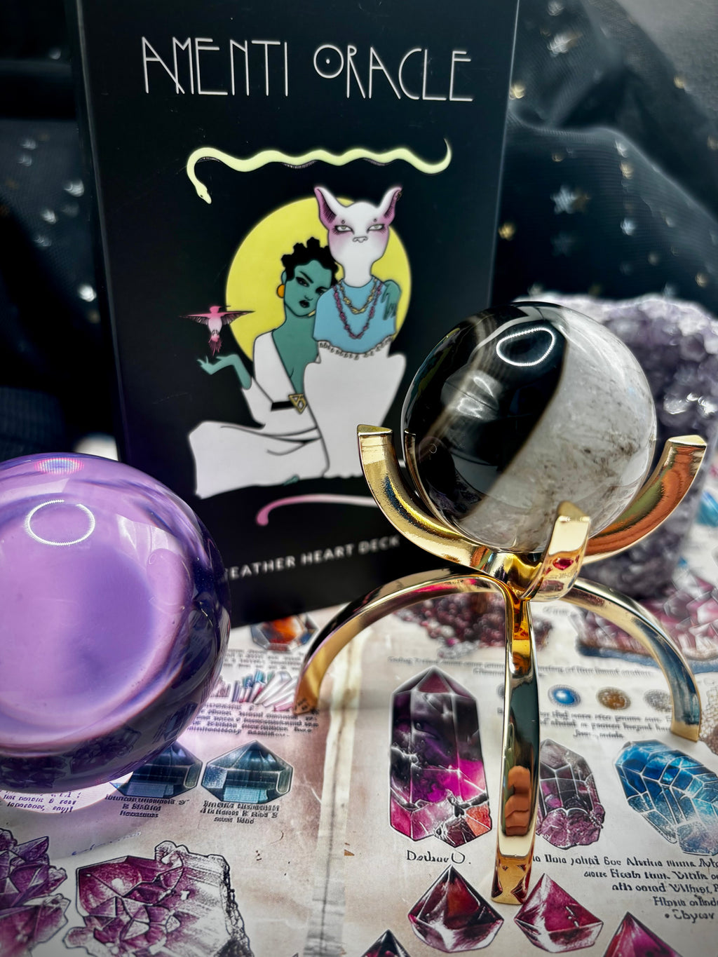 Amenti Oracle Feather Heart: 42 Card Deck and Guidebook